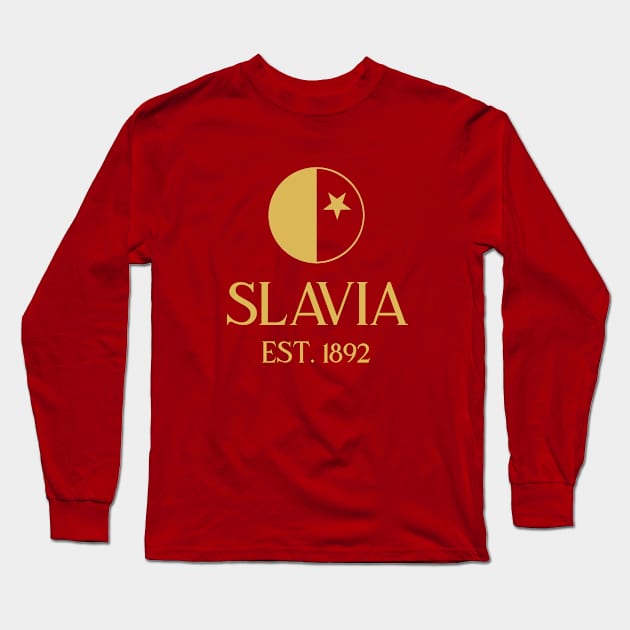 Slavia Praha Gold Long Sleeve T-Shirt by VRedBaller